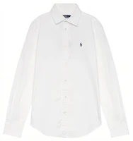 (Women) Polo Ralph Lauren SS23 White Long Sleeve Shirt with Logo Embroidery. 211891376-001 (Women) Polo Ralph Lauren SS23 White Long Sleeve Shirt with Logo Embroidery. 211891376-001