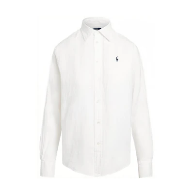 (Women) Polo Ralph Lauren SS23 White Long Sleeve Shirt with Logo Embroidery. WMPOSHTNDO20436-100