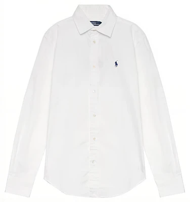 (W) Polo Ralph Lauren SS23 Kemeja Lengan Panjang Putih dengan Sulaman Logo. 211891376-001 Order (W) Polo Ralph Lauren SS23 Kemeja Lengan Panjang Putih dengan Sulaman Logo. 211891376-001