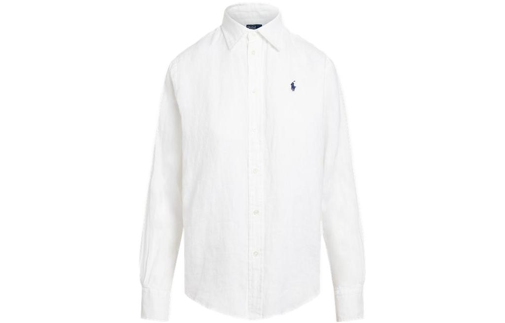 (Women) Polo Ralph Lauren SS23  White Long Sleeve Shirt with Logo Embroidery. WMPOSHTNDO20436-100 圖 2