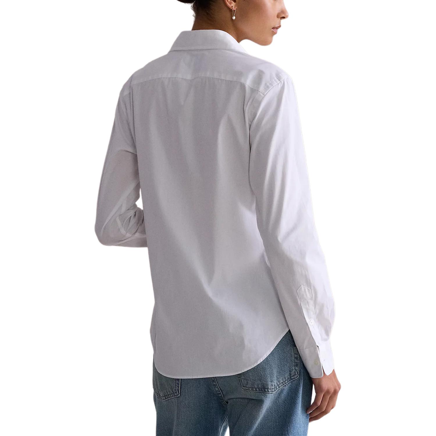 (Women) Polo Ralph Lauren SS23  White Long Sleeve Shirt with Logo Embroidery. 211891376-001 圖 5