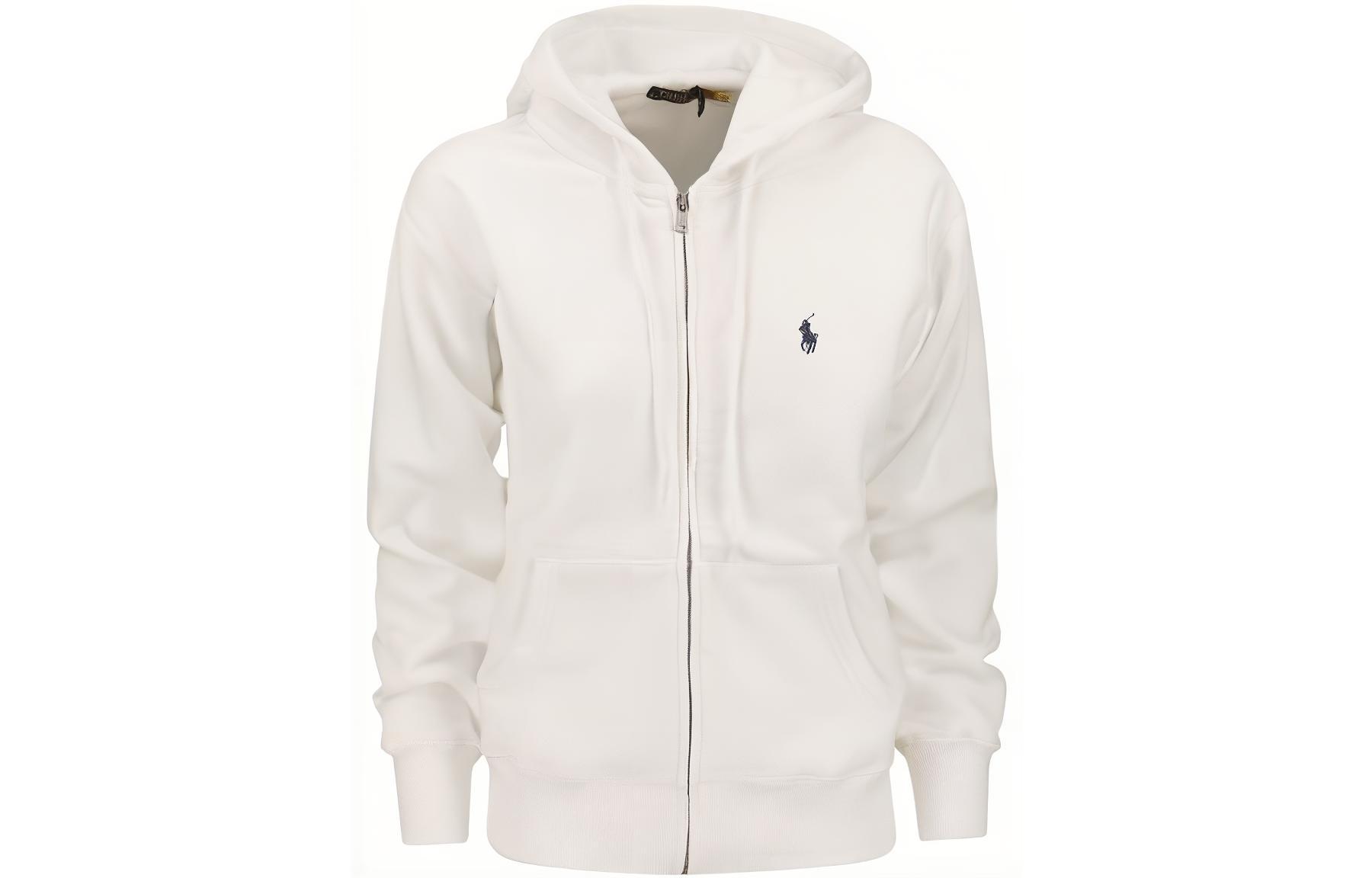 Order (W) Polo Ralph Lauren SS23 Sudadera con Capucha Blanca con Cremallera 211891559-001