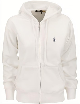 (W) Polo Ralph Lauren SS23 Sudadera con Capucha Blanca con Cremallera 211891559-001 Order (W) Polo Ralph Lauren SS23 Sudadera con Capucha Blanca con Cremallera 211891559-001