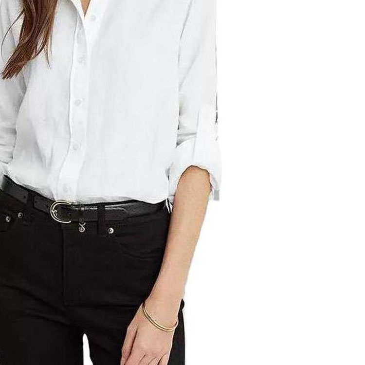 (Women) Polo Ralph Lauren SS23  White Solid Square Neck Long Sleeve Shirt. WMLRSHTS6820046-100 圖 6