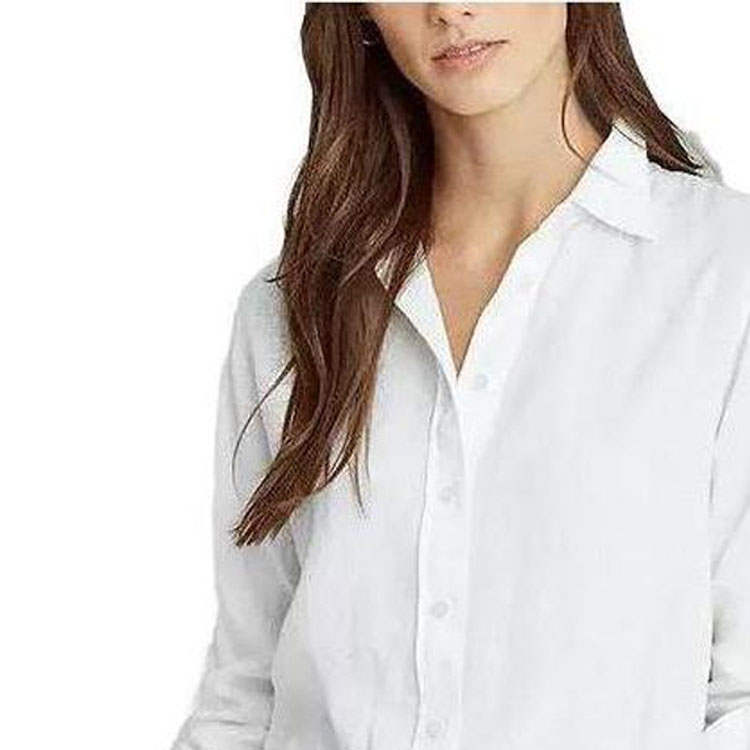 (Women) Polo Ralph Lauren SS23  White Solid Square Neck Long Sleeve Shirt. WMLRSHTS6820046-100 圖 7