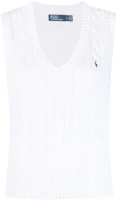 Order (W) Polo Ralph Lauren SS23 白色V領針織背心 小刺繡標誌款式 211906205-001