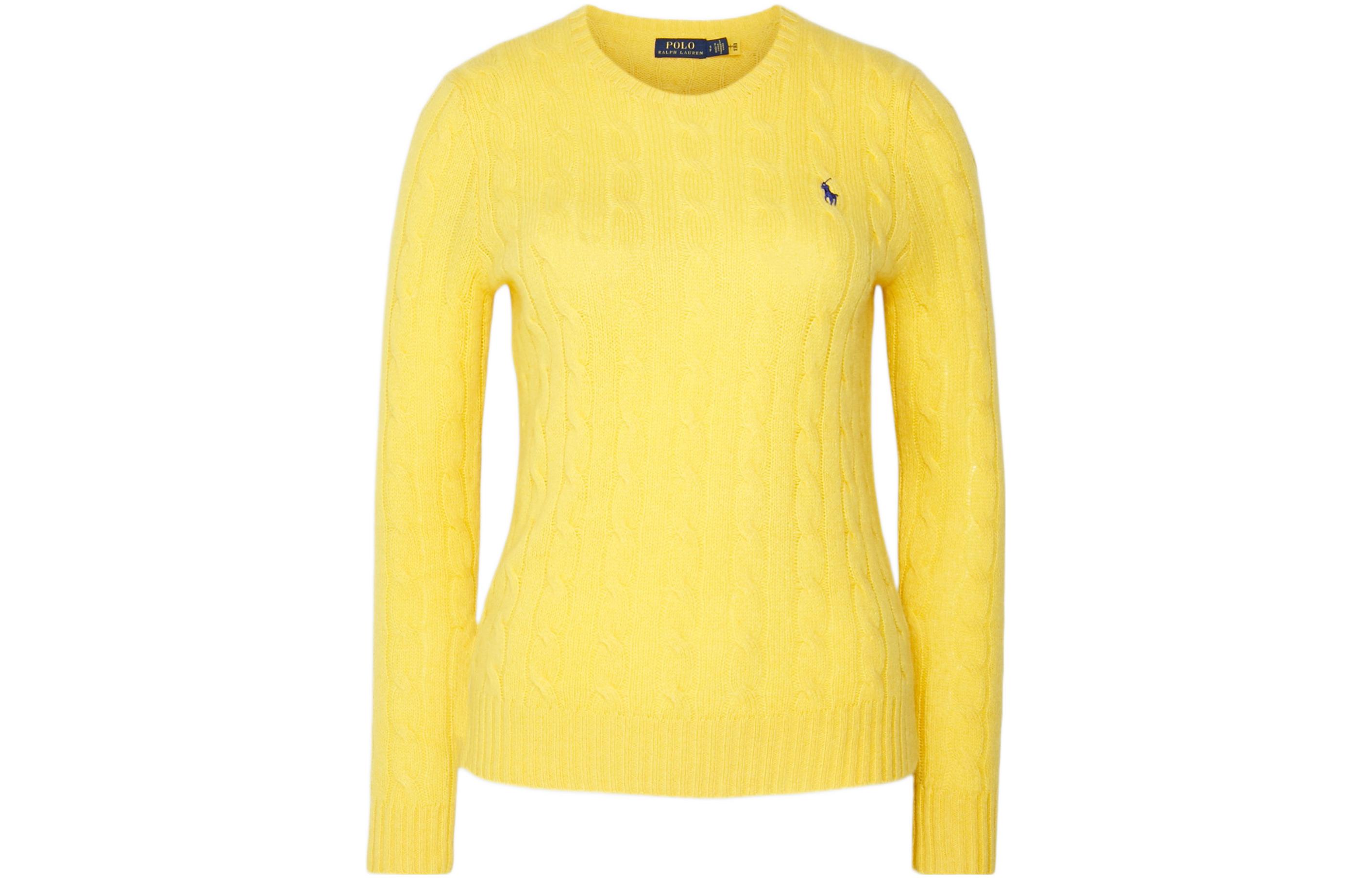 (Women) Polo Ralph Lauren SS23  Yellow Cable Knit Sweater with Embroidery. 211891640-007 圖 2