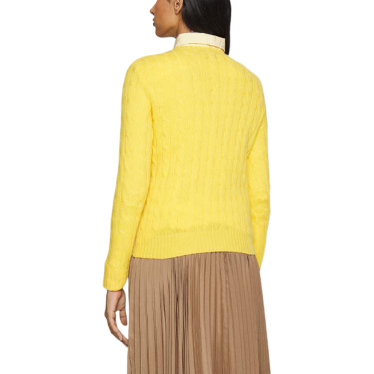 (Women) Polo Ralph Lauren SS23  Yellow Cable Knit Sweater with Embroidery. 211891640-007 圖 4