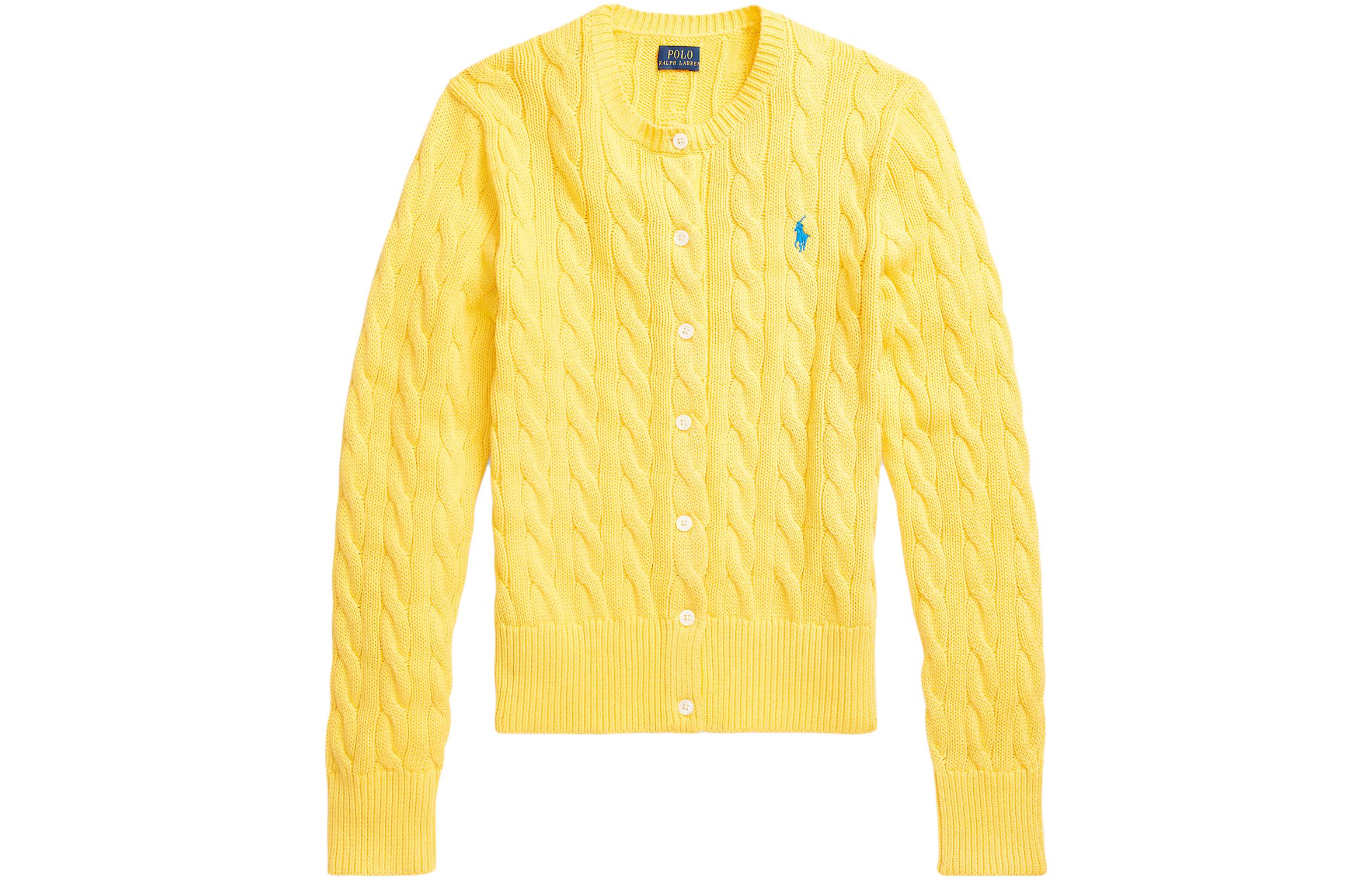 Order (W) Polo Ralph Lauren SS23 黃色圓領毛衣帶Logo提花設計 211839418-009