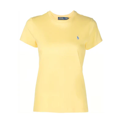 (Women) Polo Ralph Lauren SS23 Yellow Logo Embroidered Oversized T-Shirt. 211898698-001