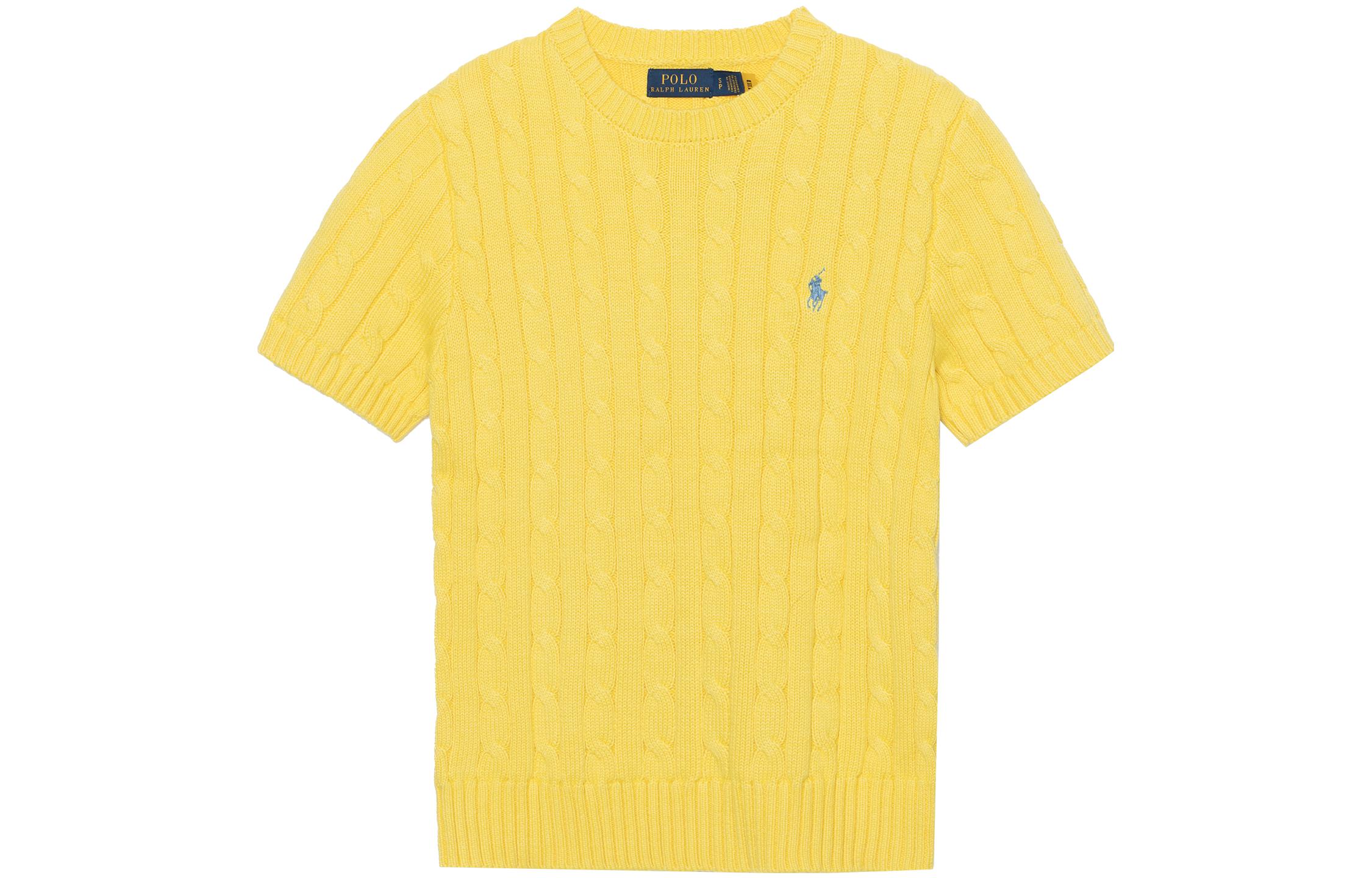 (Women) Polo Ralph Lauren SS23  Yellow Plain Logo Embroidered Knit Pullover Sweater 211910987-005 圖 2