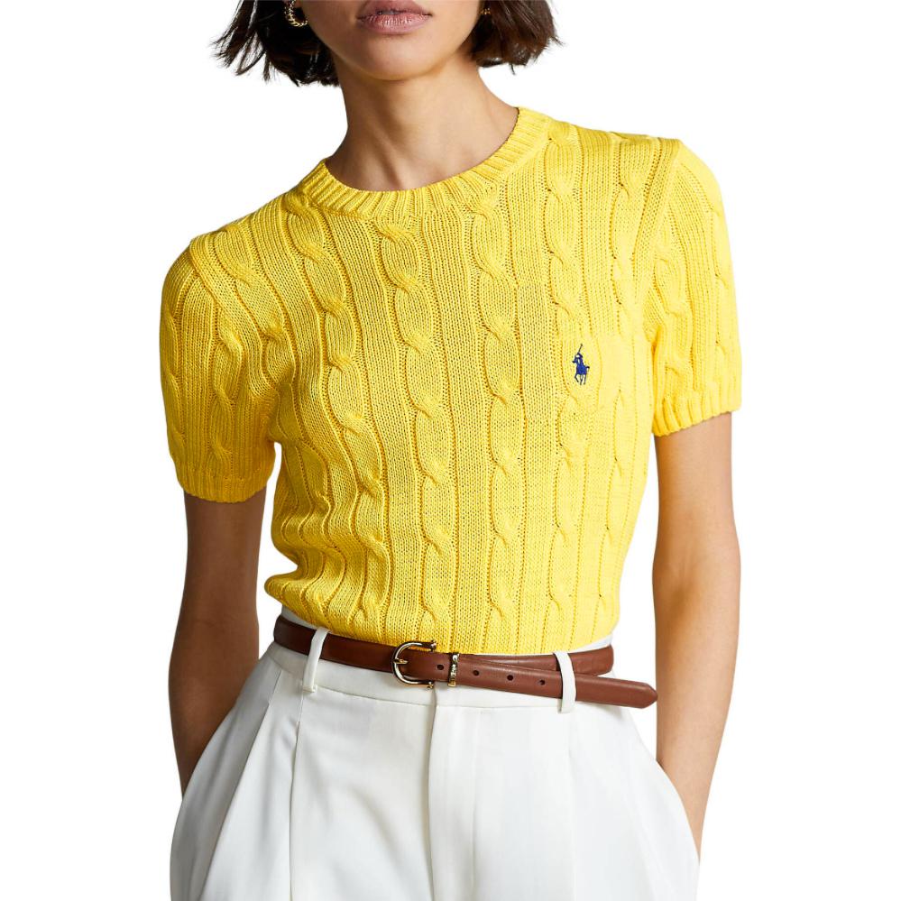 (Women) Polo Ralph Lauren SS23  Yellow Plain Logo Embroidered Knit Pullover Sweater 211910987-005 圖 4