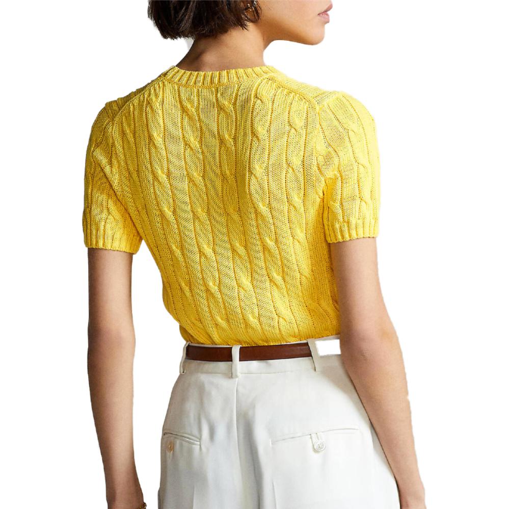 (Women) Polo Ralph Lauren SS23  Yellow Plain Logo Embroidered Knit Pullover Sweater 211910987-005 圖 5