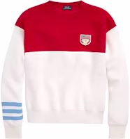 (Women) Polo Ralph Lauren SS23 Colorblock Logo Print Sweatshirt White/Red 211886899-001 (Women) Polo Ralph Lauren SS23 Colorblock Logo Print Sweatshirt White/Red 211886899-001