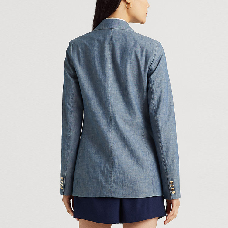 Shop (W) Polo Ralph Lauren SS23 女款藍色仿舊雙排扣西裝外套 WMLROTWS6020160-400