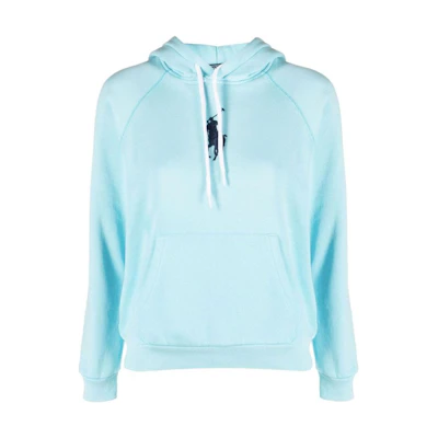 (Women) Polo Ralph Lauren SS23 Graphic Print Hoodie Women’s Light Blue Pullover 211892658-001