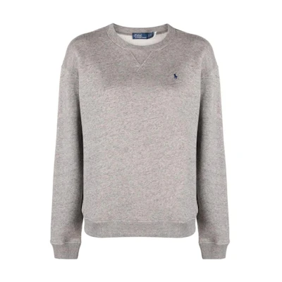 (Women) Polo Ralph Lauren SS23 Logo Crewneck Sweatshirt Grey 211891557-004