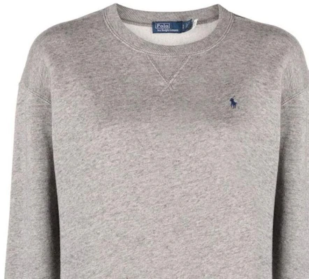 (W) 폴로 랄프 로렌 SS23 로고 크루넥 스웨트셔츠 그레이 211891557-004 Details for (W) 폴로 랄프 로렌 SS23 로고 크루넥 스웨트셔츠 그레이 211891557-004