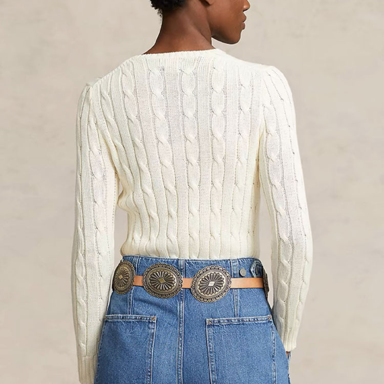 (Women) Polo Ralph Lauren SS23 Logo Embroidered Knit Pullover  Sweater Beige. WMPOSWENC020651-101 圖 4