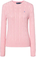 (Women) Polo Ralph Lauren SS23 Pink Slim Fit Cable-Knit Cotton Sweater Women Logo Embroidery. WMPOSWENC020592-650 (Women) Polo Ralph Lauren SS23 Pink Slim Fit Cable-Knit Cotton Sweater Women Logo Embroidery. WMPOSWENC020592-650
