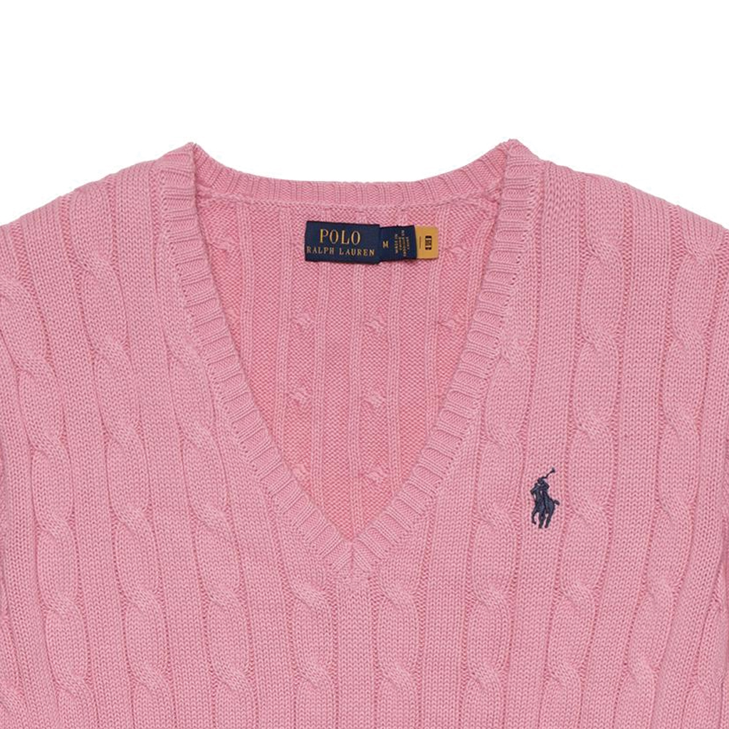 (Women) Polo Ralph Lauren SS23 Pink V-Neck Pullover Sweater  Long Sleeve. 211891641-004 圖 8