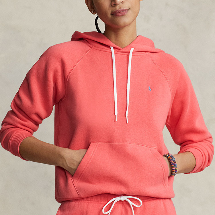 Shop (W) Polo Ralph Lauren SS23 红色连帽衫 Logo 刺绣 WMPOKNINFB20486-600