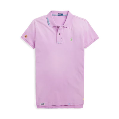 (Women) Polo Ralph Lauren SS23 Slim Fit Solid Cotton Mesh Polo Shirt Pink WMPOKNINCU20749-500