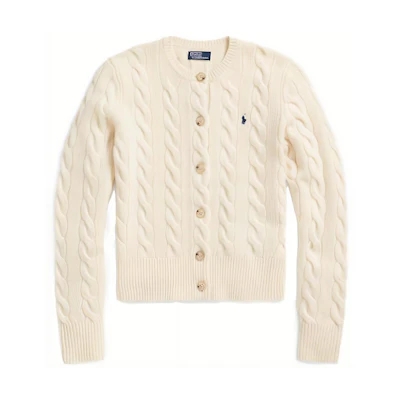 (Women) Polo Ralph Lauren SS23 Solid Color Crewneck Button-Up Sweater WMPOSWENDW20175