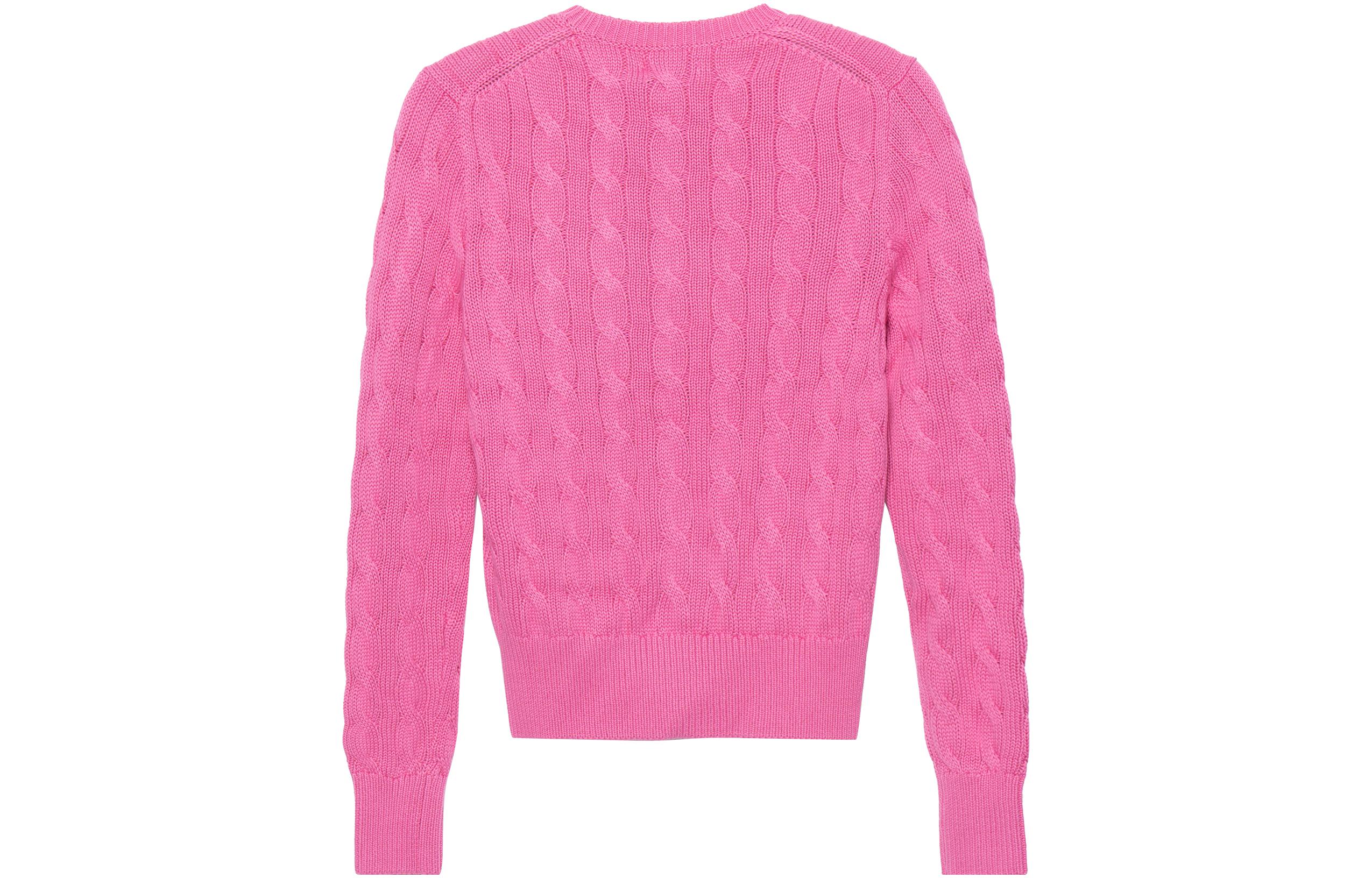 (Women) Polo Ralph Lauren SS23 Solid Embroidery Knit Cardigan Pink  Sweater. 211891643-007 圖 3