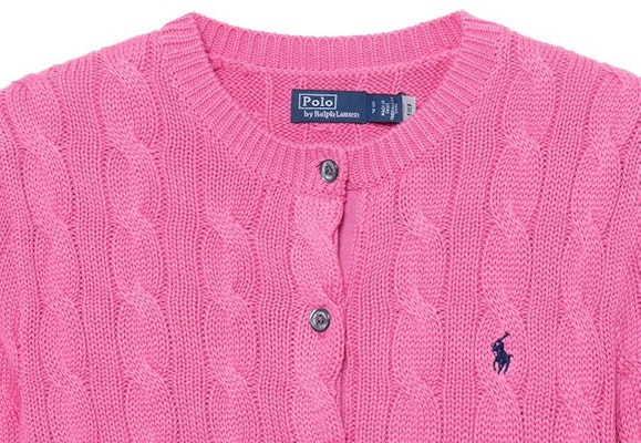 (Women) Polo Ralph Lauren SS23 Solid Embroidery Knit Cardigan Pink Sweater. 211891643-007 Details for (Women) Polo Ralph Lauren SS23 Solid Embroidery Knit Cardigan Pink Sweater. 211891643-007