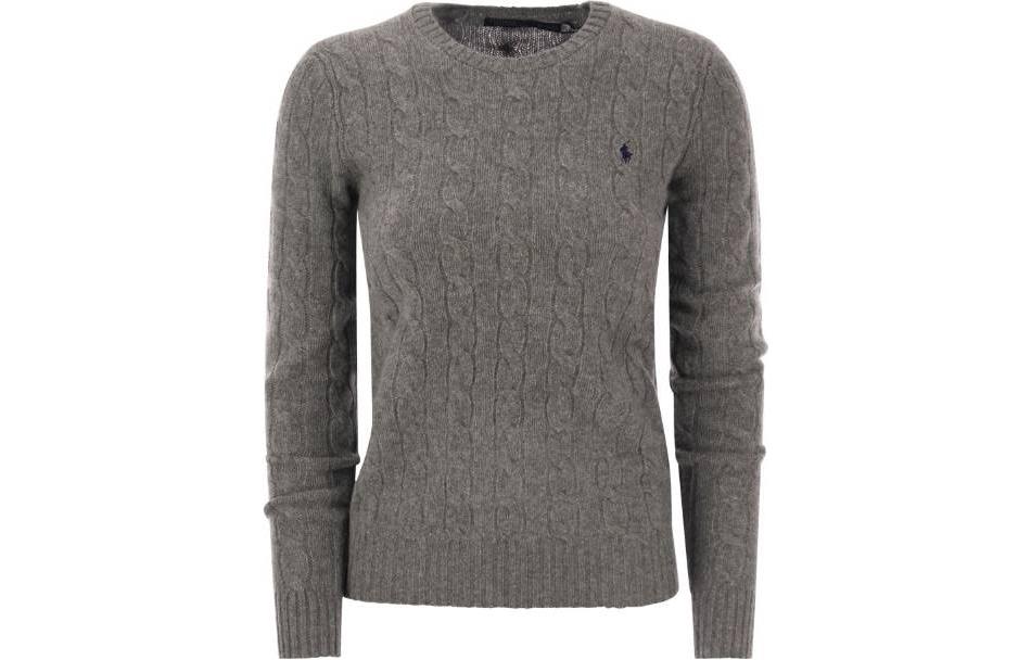 (Women) Polo Ralph Lauren SS23 Solid Knit Crewneck Sweater  Grey. 211910421013