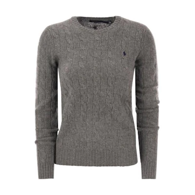 (Women) Polo Ralph Lauren SS23 Solid Knit Crewneck Sweater Grey. 211910421013