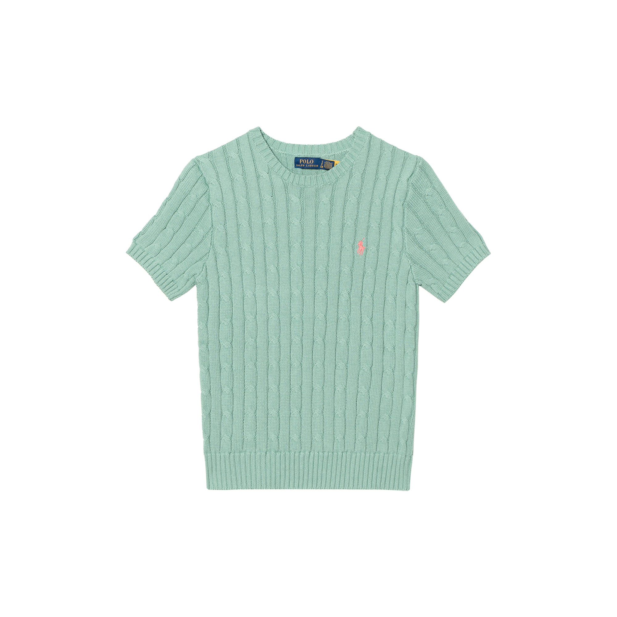 (Women) Polo Ralph Lauren SS23 Solid Logo Embroidered Knit Sweater Women’s Green. 211910987-010