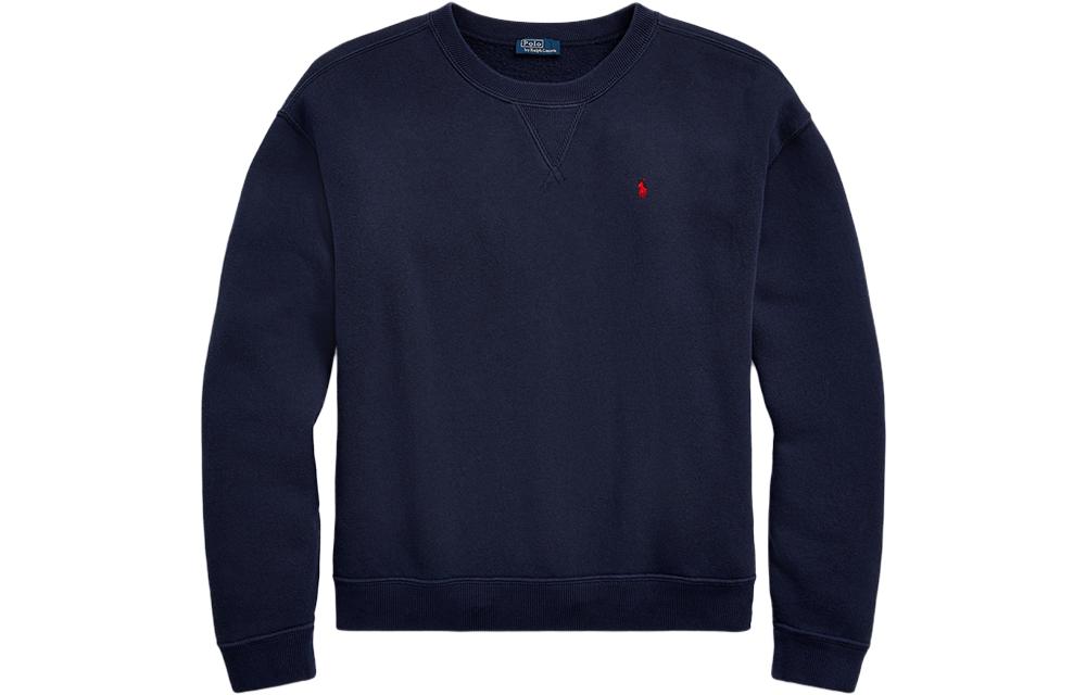 (Women) Polo Ralph Lauren SS23 Solid Logo Embroidered Navy Blue Crewneck Sweatshirt WMPOKNINFB20446-410 圖 2