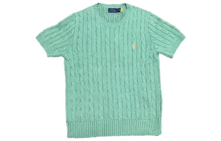 Order (W) ポロ ラルフローレン SS23 ロゴ刺繍入りニットセーター レディース グリーン. 211910987-010