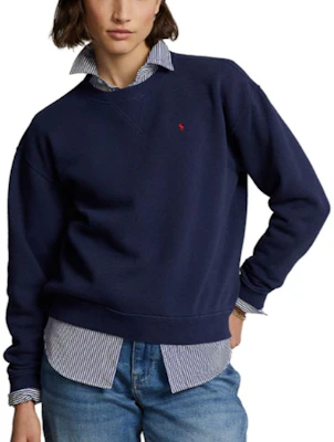 (W) Polo Ralph Lauren SS23 Logo Sulam Navy Blue Crewneck Sweatshirt Lelaki WMPOKNINFB20446-410 Lookbook (W) Polo Ralph Lauren SS23 Logo Sulam Navy Blue Crewneck Sweatshirt Lelaki WMPOKNINFB20446-410