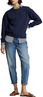 (W) Polo Ralph Lauren SS23 Logo Sulam Navy Blue Crewneck Sweatshirt Lelaki WMPOKNINFB20446-410 Purchase (W) Polo Ralph Lauren SS23 Logo Sulam Navy Blue Crewneck Sweatshirt Lelaki WMPOKNINFB20446-410