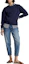 Purchase (W) Polo Ralph Lauren SS23 Logo Sulam Navy Blue Crewneck Sweatshirt Lelaki WMPOKNINFB20446-410
