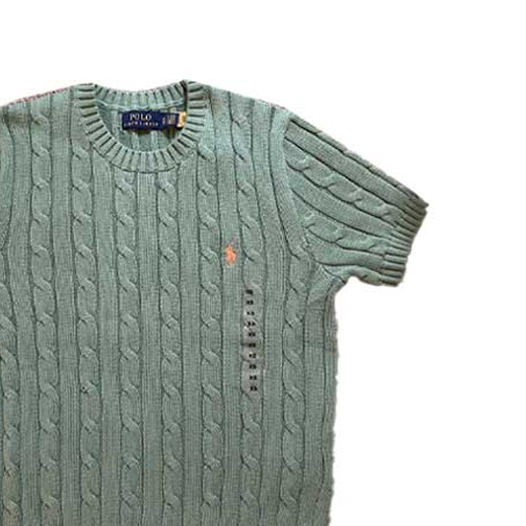 Purchase (W) ポロ ラルフローレン SS23 ロゴ刺繍入りニットセーター レディース グリーン. 211910987-010