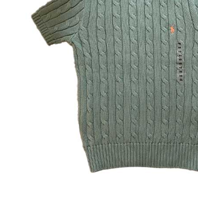 Details for (W) ポロ ラルフローレン SS23 ロゴ刺繍入りニットセーター レディース グリーン. 211910987-010