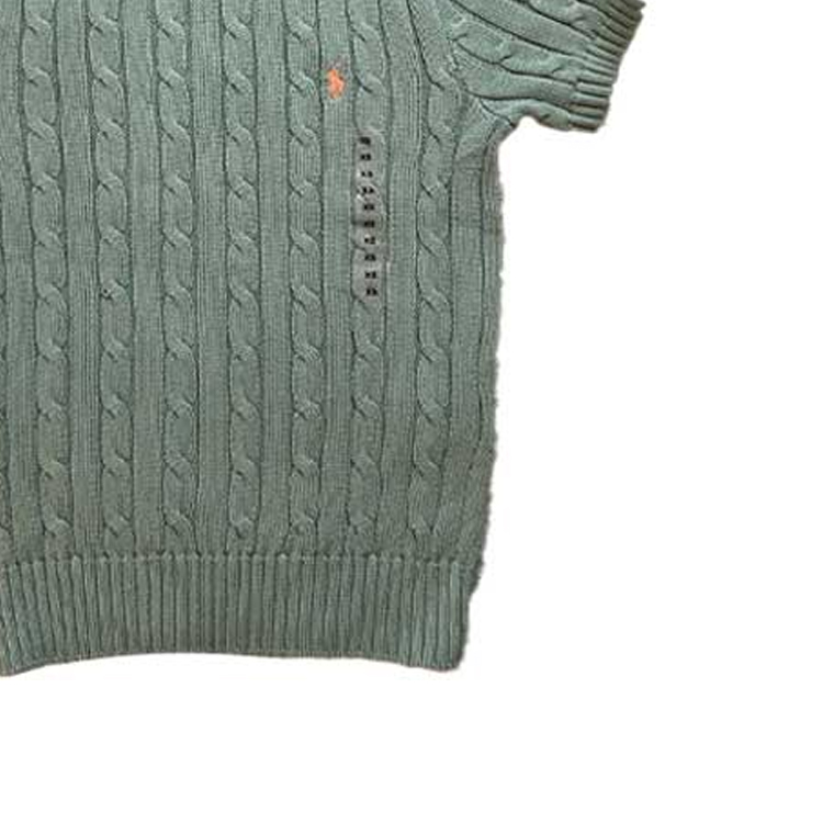 Sizing (W) ポロ ラルフローレン SS23 ロゴ刺繍入りニットセーター レディース グリーン. 211910987-010