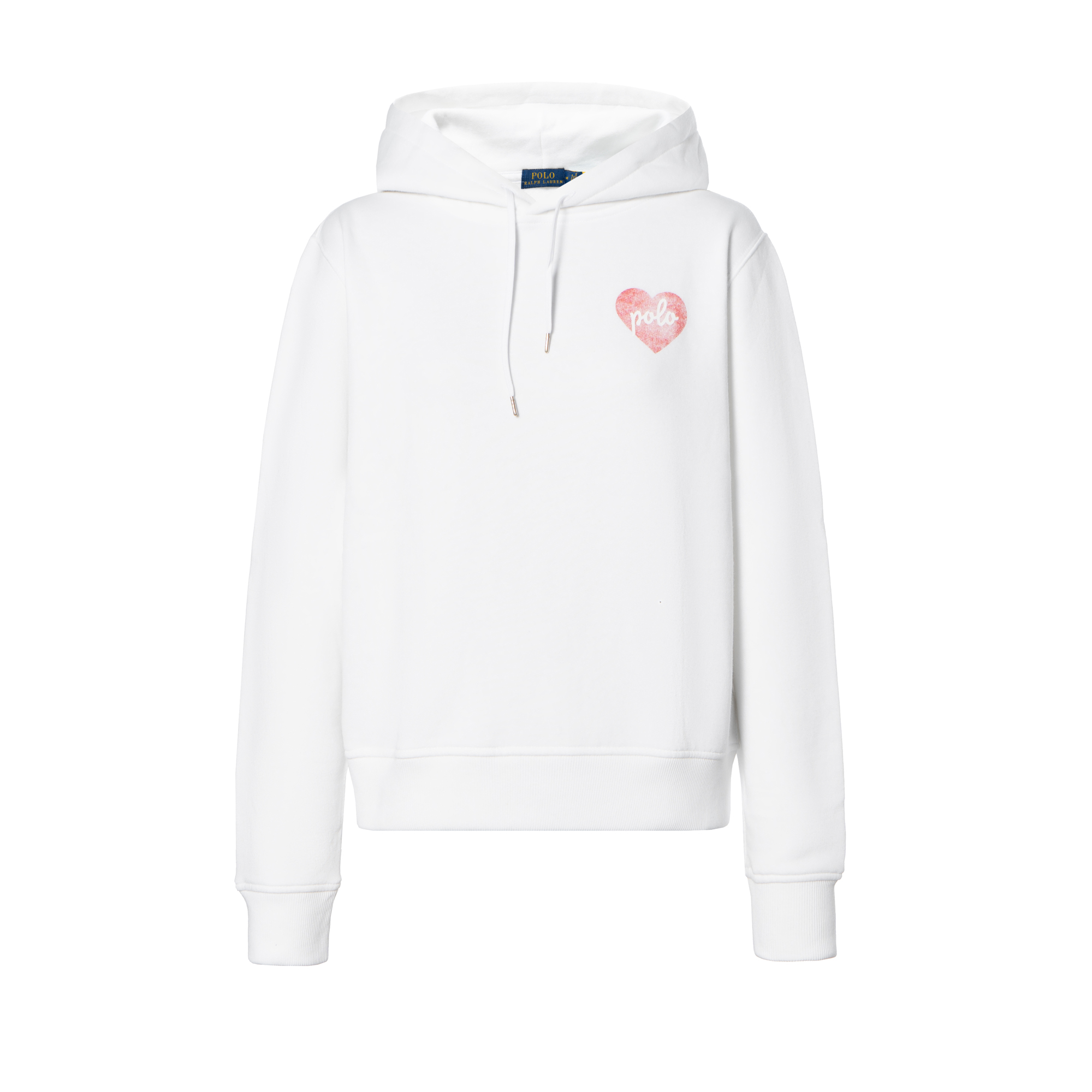 (Women) Polo Ralph Lauren SS23 White Heart Graphic Drawstring Hoodie WMPOKNINFB20187-100