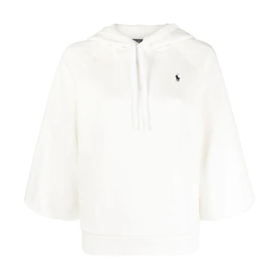 (Women) Polo Ralph Lauren SS23 White Pullover Sweatshirt with Embroidered Logo 211892615-002