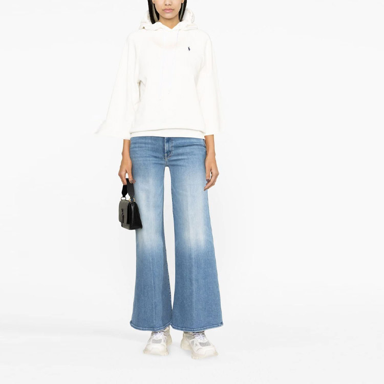 (Women) Polo Ralph Lauren SS23 White Pullover Sweatshirt with Embroidered Logo 211892615-002 圖 3