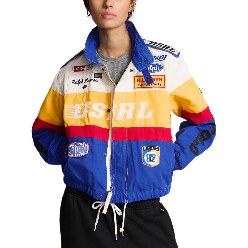 Shop (W) Polo Ralph Lauren SS24 字母數字賽車飛行員外套皇家藍 WMPOOTWNDG20049-400