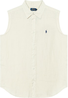 (W) Polo Ralph Lauren SS24米色无袖标志衬衫带尖领. WMPOSHTNDO20626-101 Buy (W) Polo Ralph Lauren SS24米色无袖标志衬衫带尖领. WMPOSHTNDO20626-101