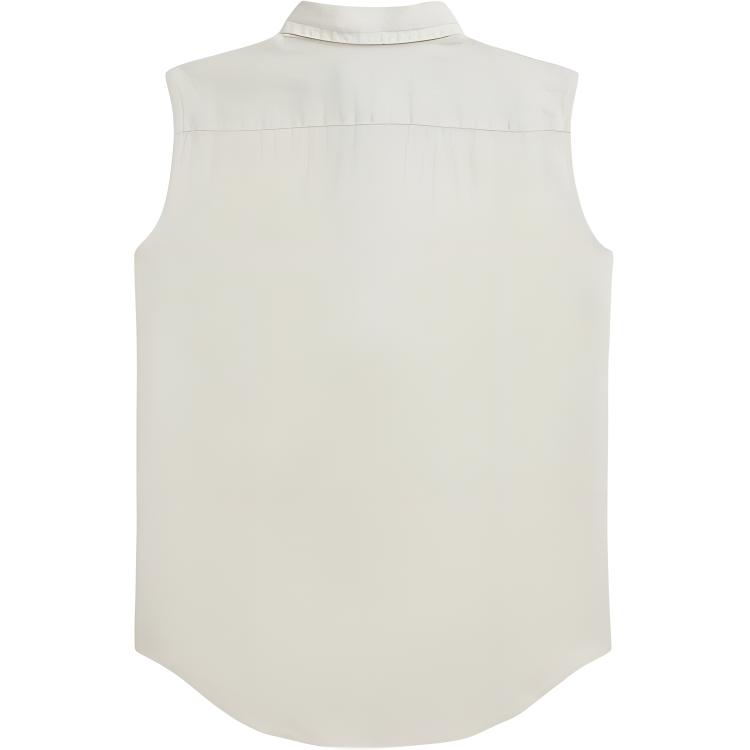 Lookbook (W) Polo Ralph Lauren SS24米色无袖标志衬衫带尖领. WMPOSHTNDO20626-101