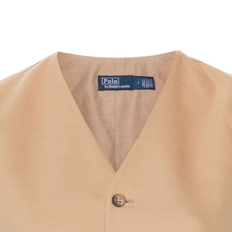 Details for (W) Polo Ralph Lauren SS24 米色V領修身不對稱下擺背心。 211924786-001