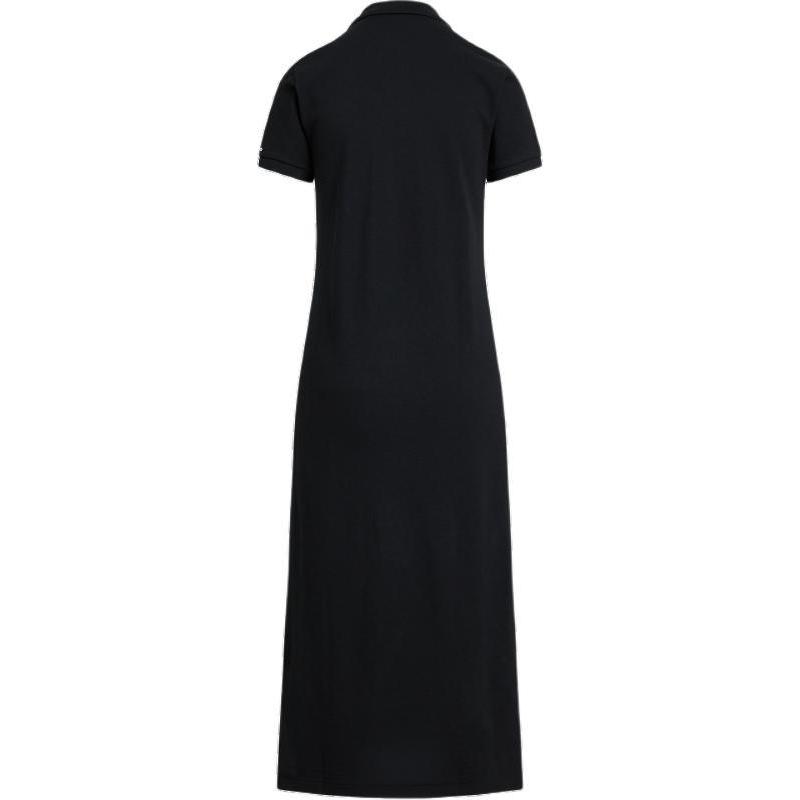 Lookbook (W) Polo Ralph Lauren SS24 黑色短袖翻領連衣裙附標誌. WMPODRSNFA20218-001