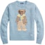 Order (W) Polo Ralph Lauren SS24 蓝色熊图案宽松针织毛衣. WMPOSWENC020874-450